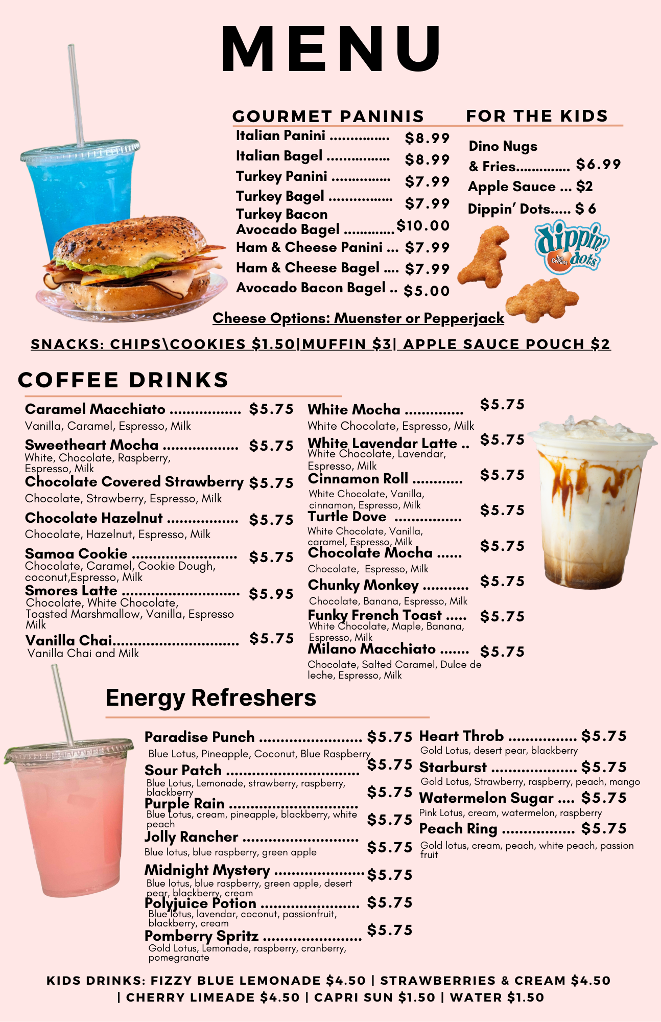 Mocha Mini Cafe Menu
